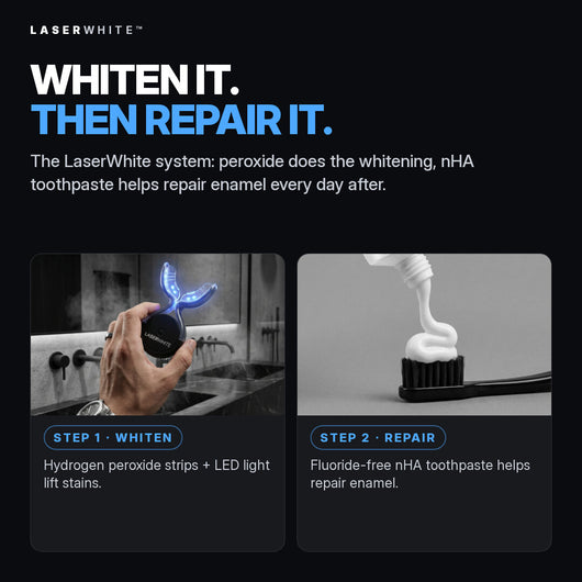 Whiten it, then repair it: the LaserWhite system