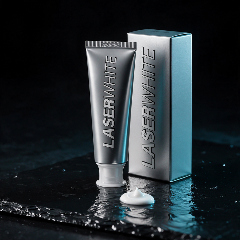 LaserWhite nHA toothpaste tube and box